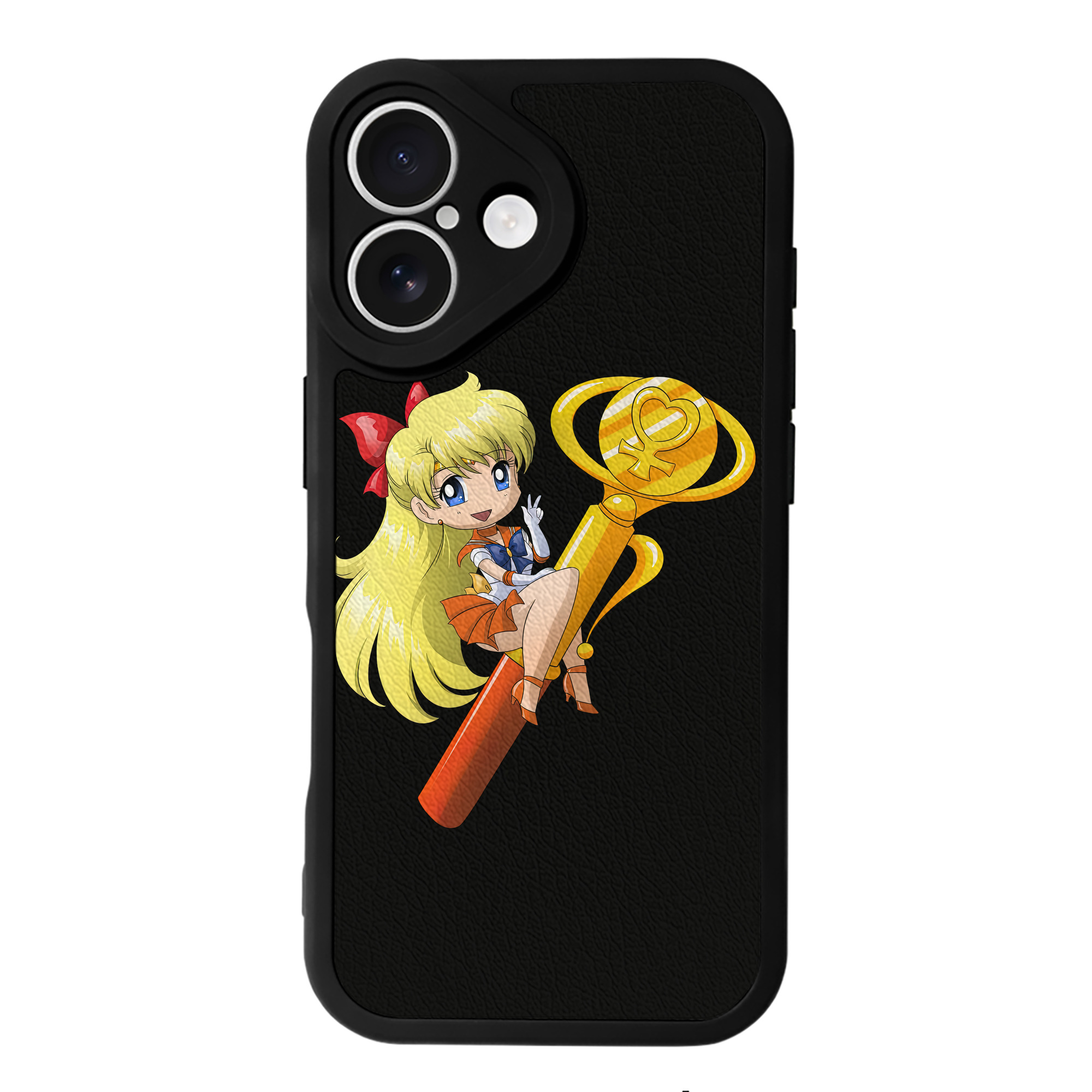 （画像用） 美少女戦士セーラームーン 愛野 美奈子 あいの みなこ Sailor Moon Aino Minako 【iPhone 16シリーズ対応】シリコンスマホケース（レザー調） 材質：シリコン